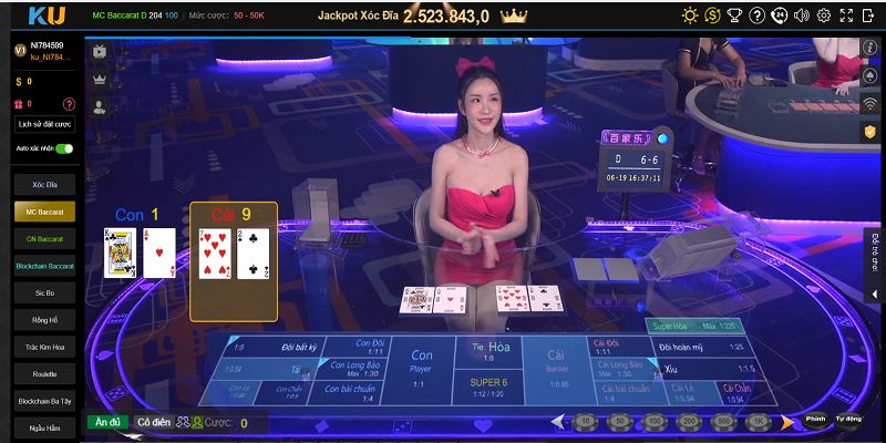 Baccarat là bàn cược được săn đón nhiều nhất Ku Casino