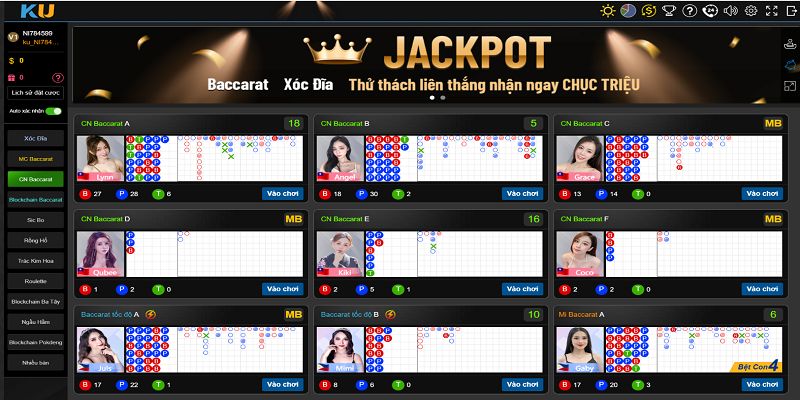 Ku Casino có rất nhiều sảnh cược để người chơi lựa chọn