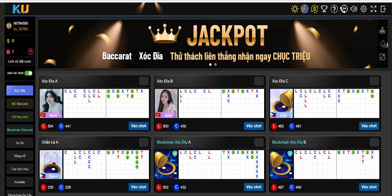 Xóc đĩa Ku Casino là trò chơi được săn đón nhất 